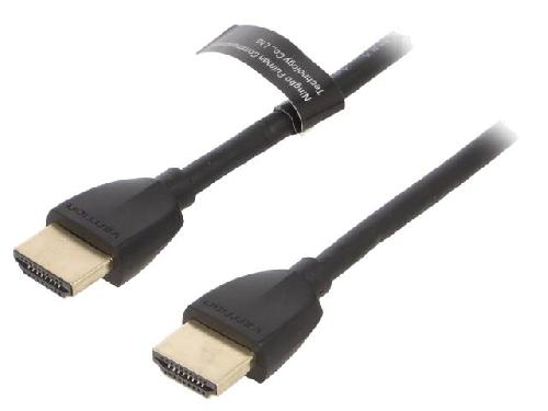 Cable - Connectique Pour Peripherique Cable HDMI 2.0 prise male des deux cotes UHD 4K 3D 1.5m - Noir