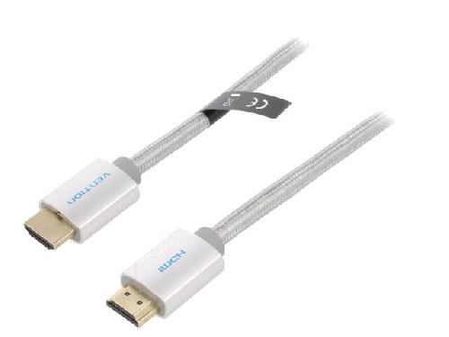 Cable - Connectique Pour Peripherique Cable HDMI 2.0 prise male des deux cotes UHD 4K 3D 1m - Noir