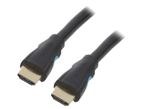 Cable - Connectique Pour Peripherique Cable HDMI 2.0 prise male des deux cotes UHD 4K 3D 1m - Noir