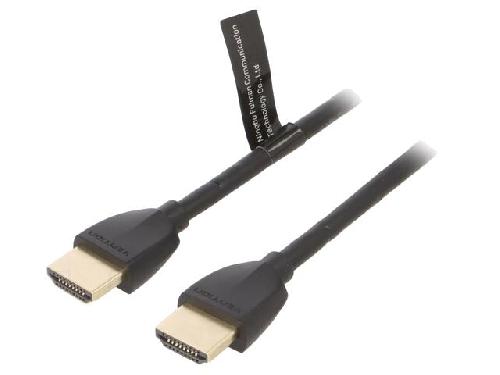 Cable - Connectique Pour Peripherique Cable HDMI 2.0 prise male des deux cotes UHD 4K 3D 1m - Noir