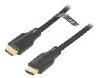 Cable - Connectique Pour Peripherique Cable HDMI 2.1 prise male des deux cotes 4K 3D UHD 8K DTS-HD-Dolby-True HD 1.5m - Noir