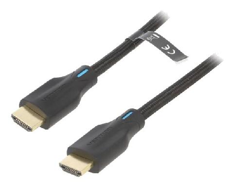 Cable - Connectique Pour Peripherique Cable HDMI 2.1 prise male des deux cotes 4K 3D UHD 8K DTS-HD-Dolby-True HD 3m - Noir