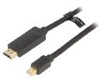 Cable - Connectique Pour Peripherique Cable HDMI male mini DisplayPort male 1.5m noir
