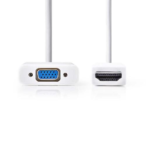 Cable - Connectique Pour Peripherique Cable HDMI VGA 0.2 m Blanc