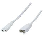 Cable D'alimentation Cable- IEC C7 femelle.IEC C8 male- 2m- Prises- 1- blanc
