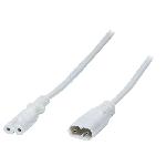 Cable- IEC C7 femelle.IEC C8 male- 2m- Prises- 1- blanc Cable- IEC C7 femelle.IEC C8 male- 2m- Prises- 1- blanc
