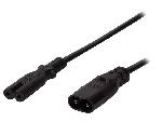 Cable D'alimentation Cable- IEC C7 femelle.IEC C8 male- 2m- Prises- 1- noir