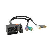 Cable installation haut-parleurs Roger Adaptateur systeme actif 4xRCA compatible avec BMW 17 broches rondes