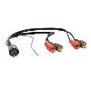Cable installation haut-parleurs Roger Adaptateur systeme actif DIN 6 broches 4xRCA compatible avec Volvo 90-08 voir liste