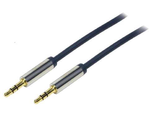 Cables Jack Cable Jack 3.5mm 3pin male des deux cotes 3m - Bleu Fonce