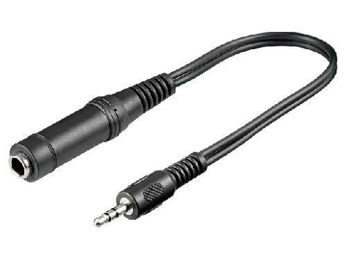 Cable - Connectique Pour Peripherique Cable Jack 3.5mm 3pin Male vers Jack 6.3mm Femelle