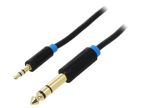 Cable - Connectique Pour Peripherique Cable Jack 3.5mm 3pin Male vers Jack 6.3mm Male 0.5m