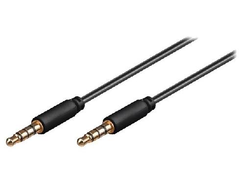 Cable - Connectique Pour Peripherique Cable Jack 3.5mm 4pin Male Male 3m Or