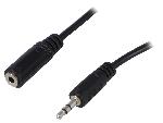 Cables Jack Cable Jack 3.5mm femelle Jack 3.5mm male 3m - Noir