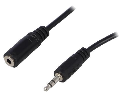 Cables Jack Cable Jack 3.5mm femelle Jack 3.5mm male 3m - Noir