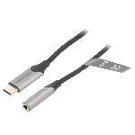 Cable Jack 3.5mm femelle USB C male 1m - Noir Cable Jack 3.5mm femelle USB C male 1m - Noir