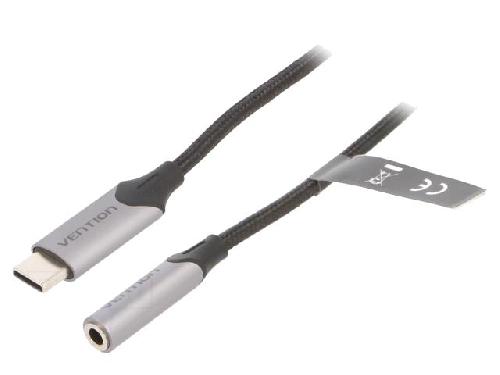 Cable - Connectique Pour Peripherique Cable Jack 3.5mm femelle USB C male 1m - Noir