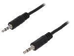 Cables Jack Cable Jack 3.5mm male des deux cotes 3m - Noir