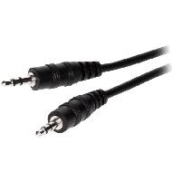 Cable Jack 3.5mm prise male des deux cotes - noir - 5m