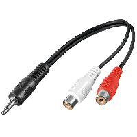Cable Jack 3.5mm RCA 2xFemelle 20cm