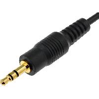 Cable Jack Fiche Jack Male 3.5mm doree avec cable 80cm