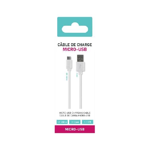 Cable - Connectique Telephone Cable Micro Usb Blanc 1m Sd