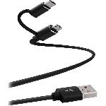 Cable Micro USB vers USB-C et USB-2