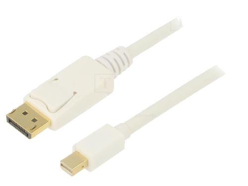 Cable - Connectique Pour Peripherique Cable mini DisplayPort 1.2 male 1.8m blanc
