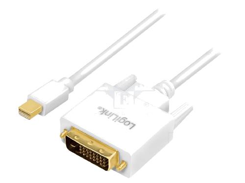 Cable - Connectique Pour Peripherique Cable mini DisplayPort 1.2 vers DVI 4K UHD 1.8m - Blanc