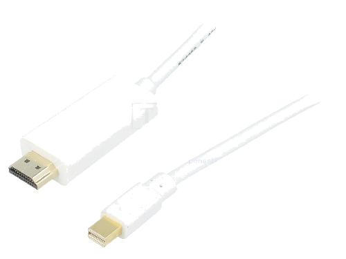 Cable - Connectique Pour Peripherique Cable mini DisplayPort 1.2 vers HDMI 3D 4K 5m - Blanc