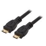 Cable mini HDMI 2.0 male des deux cotes 1.8m noir