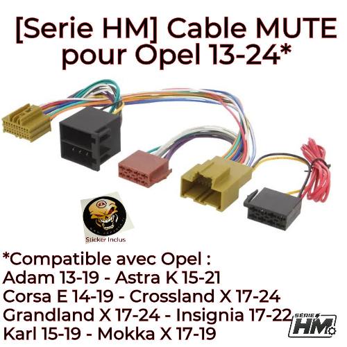 Faisceau Mute Opel Cable MUTE ADNAuto MU48 Serie HM compatible Opel 2013-2024 voir liste