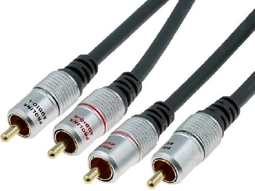 Cable RCA 2 Canaux Cable noir 2xRCA MM - 5m
