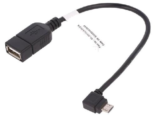 Cable - Connectique Pour Peripherique Cable OTG USB 2.0 USB A femelle vers USB B micro prise angulaire