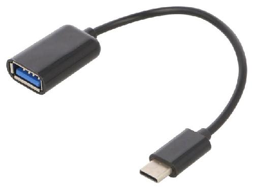 Cable - Connectique Pour Peripherique Cable OTG USB 2.0 USB A femelle vers USB C male noir