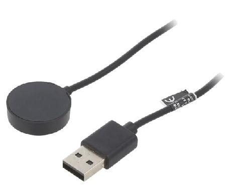 Montre Bluetooth - Montre Connectee Cable pour charger une smartwatch Diesel On Axial Fossil Gen5.6.Sport 1m - Noir