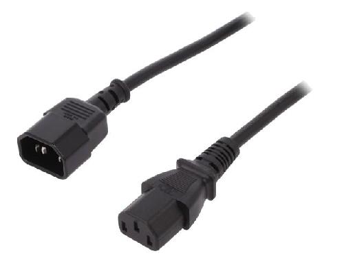 Cable D'alimentation Cable rallonge C13 femelle vers C14 mal 1.8m