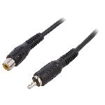 Cable RCA femelle RCA male 10m - Noir Cable RCA femelle RCA male 10m - Noir