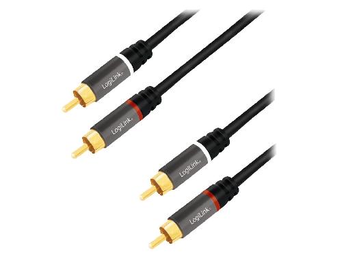 Cables RCA 2 Canaux Cable RCA male des deux cotes 1.5m - noir