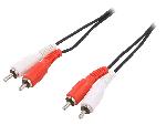 Cables RCA 2 Canaux Cable RCA male des deux cotes 5m - Noir