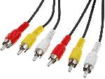 Cable RCA Audio Video Cable RCAx3 nickele - 5m