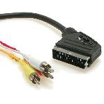 Cable RCAx3 Prise Peritel -SCART- 3m