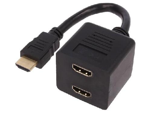 Cable - Connectique Pour Peripherique Cable repartiteur en Y HDMI FULL HD 3D 0.2m - Noir
