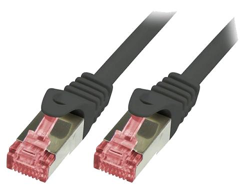 Cable - Adaptateur Reseau - Telephonie Cable reseau noir 0.25m SFTP blinde RJ45 cat6