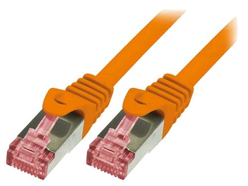 Cable - Adaptateur Reseau - Telephonie Cable reseau orange 10.00m SFTP blinde RJ45 cat6