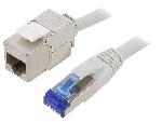 Cable - Adaptateur Reseau - Telephonie Cable reseau RJ45 male S-FTP 6a gris 10m