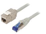 Cable - Adaptateur Reseau - Telephonie Cable reseau RJ45 male S-FTP 6a gris 15m