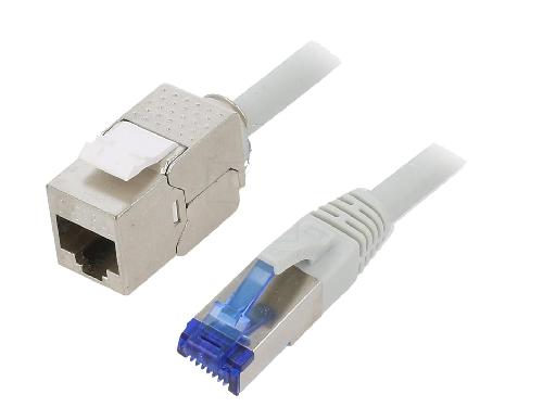 Cable - Adaptateur Reseau - Telephonie Cable reseau RJ45 male S-FTP 6a gris 25m