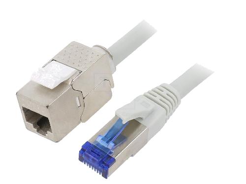 Cable - Adaptateur Reseau - Telephonie Cable reseau RJ45 male S-FTP 6a gris 2m