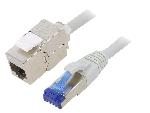 Cable - Adaptateur Reseau - Telephonie Cable reseau RJ45 male S-FTP 6a gris 3m